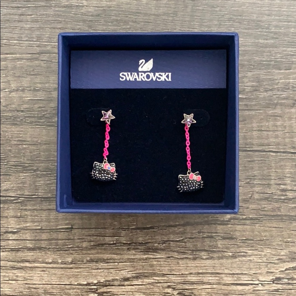 Hello kitty swarovski earrings